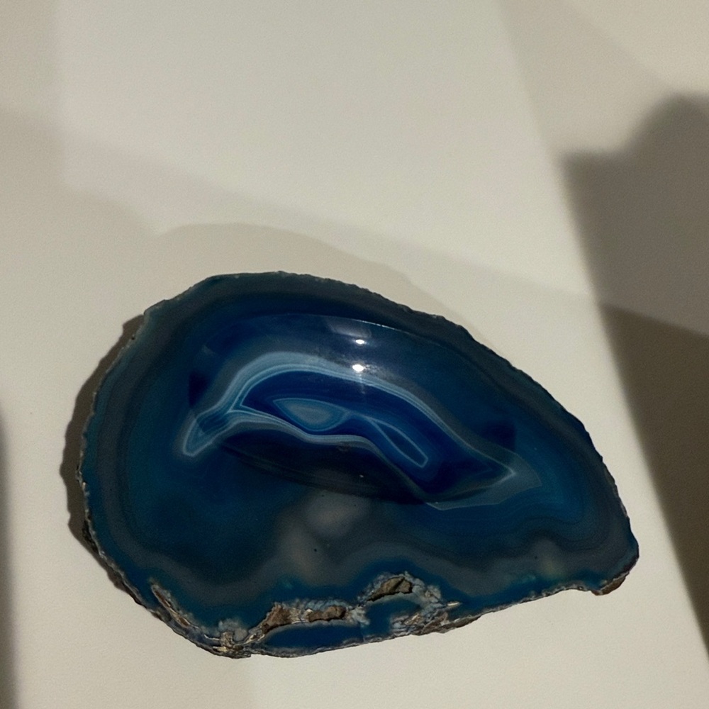 Blue Agate Slice Home Decor